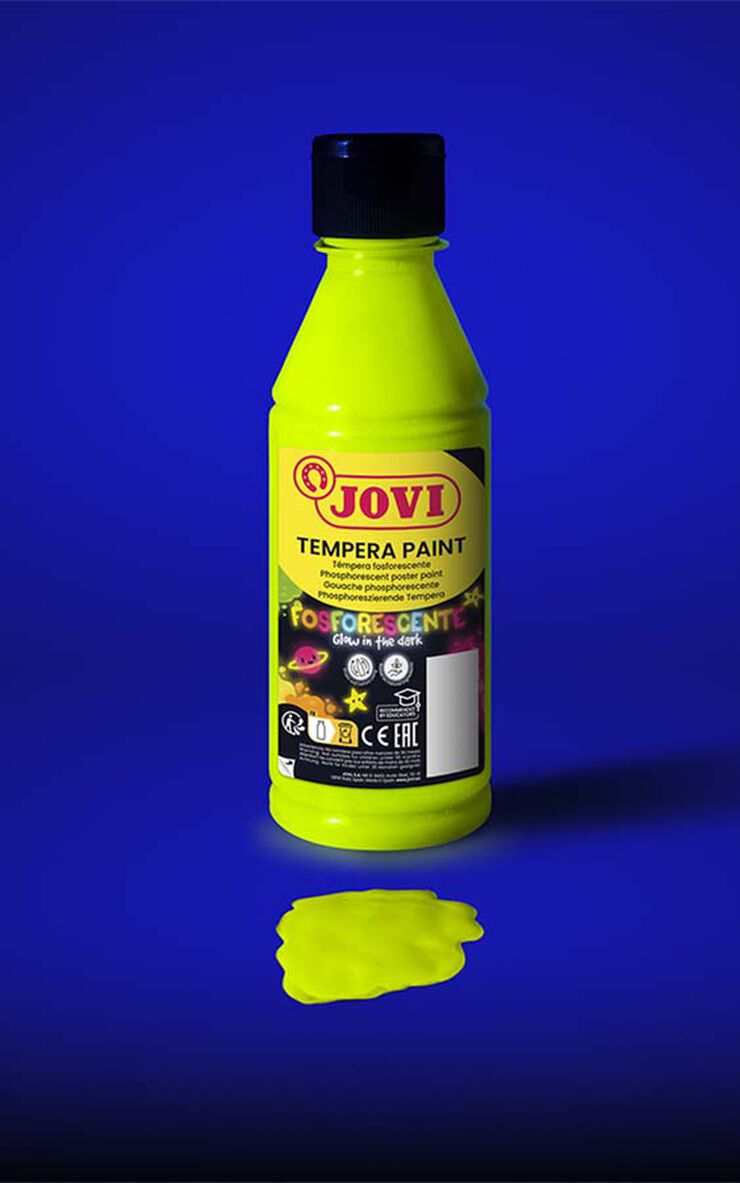 T&eacute;mpera fosforescente Jovi 250ml amarillo