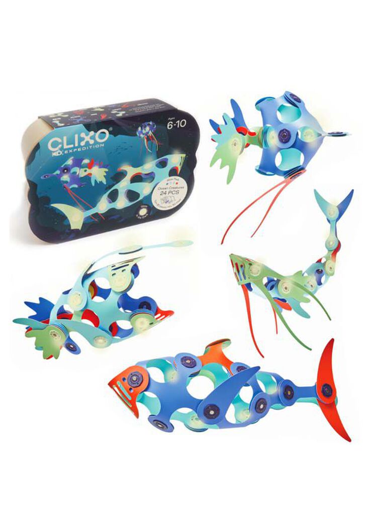 Construcci&oacute; Magn&egrave;tica Clixo Criatures Marines 24 peces