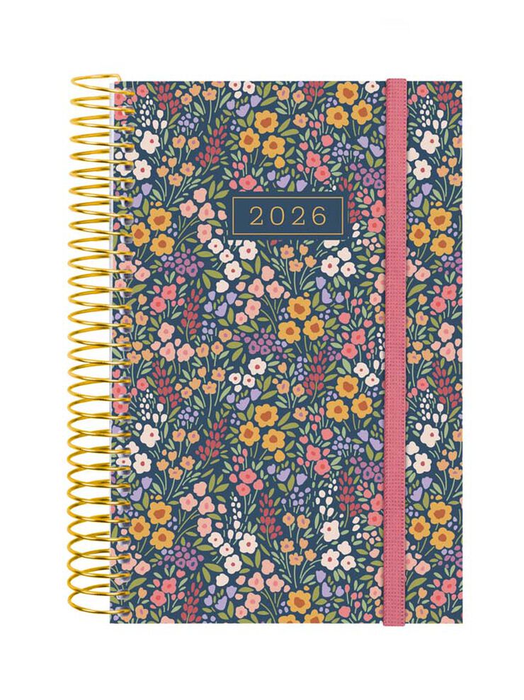 Agenda Finocam Design Collection E5 día/pág cat 2026 Flora