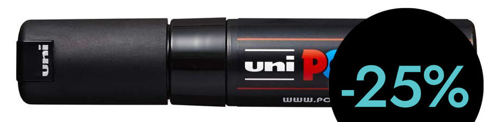 Retolador Posca PC-7M 4,5-5,5mm taronja negre