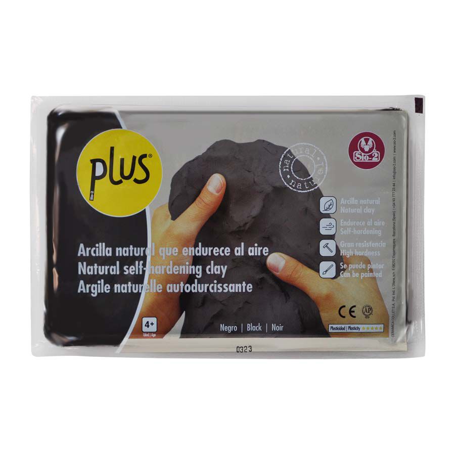 Barro endurecible Sio-2 Plus 1 kg negro