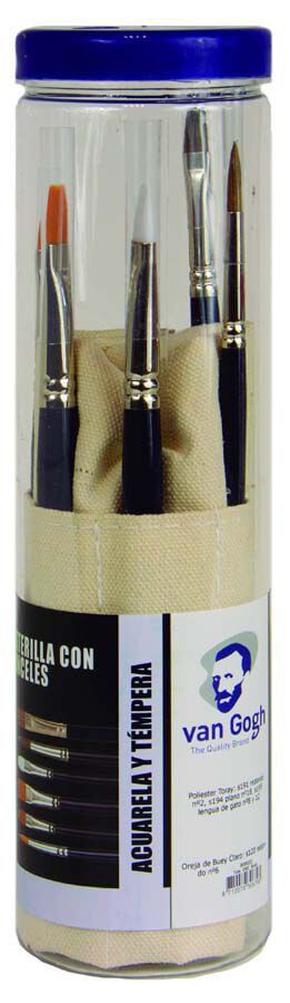 Tubo pinceles acuarela Talens 6u