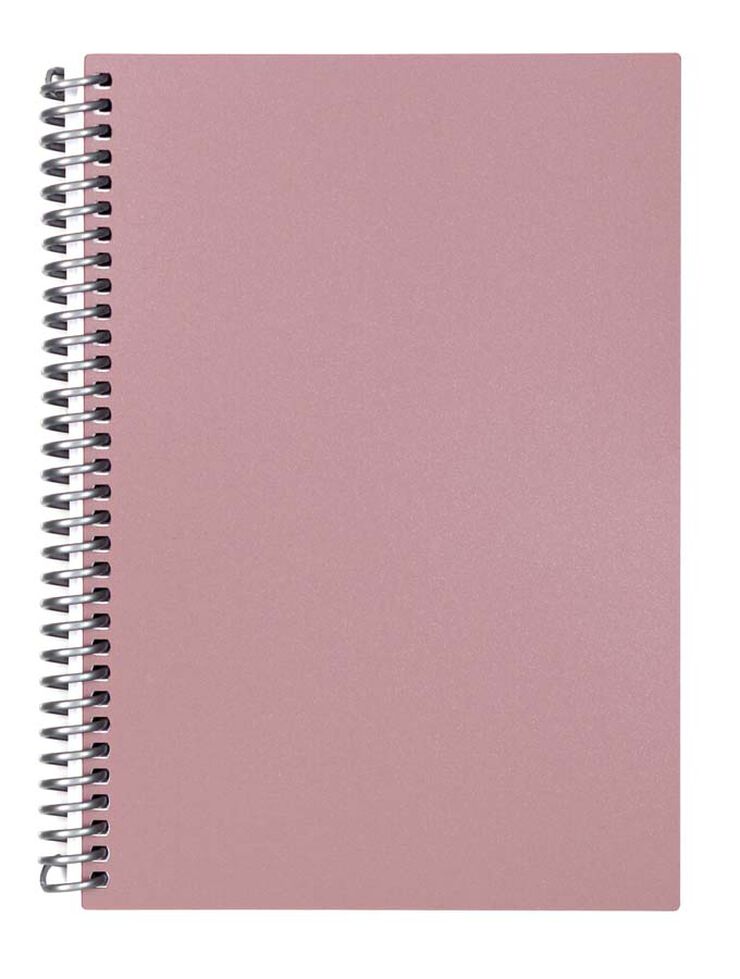 Libreta espiral A5 Carchivo 80 F Metal rosa