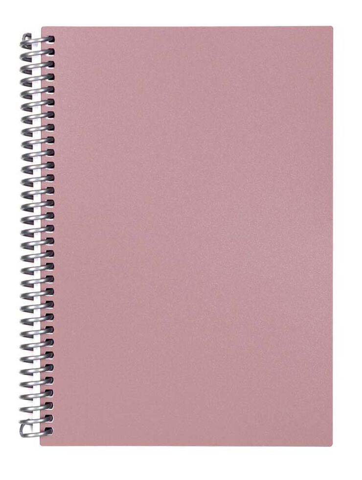 Libreta espiral A5 Carchivo 80 F Metal Rosa