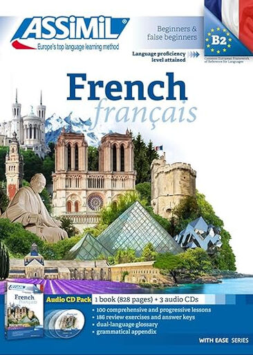 French : language proficiency level attained B2, beginners & false beginners : audio CD pack