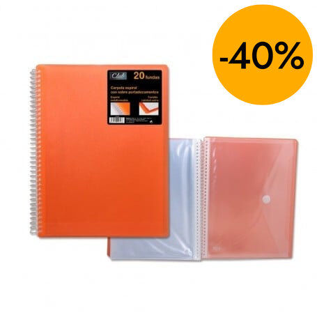 Carpeta Fundes PP Club 20 hojas taronja