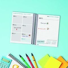 Agenda Escolar Finocam Secundaria 1/8 D&iacute;a/P&aacute;gina Catal&aacute;n 2026-27 Negro