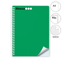 Libreta espiral Abacus A4 80 hojas 6x6mm verde