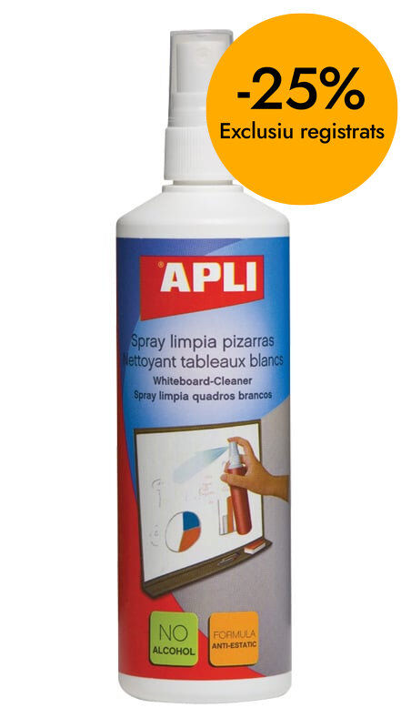 Netejador de pissarra blanca Apli spray 250ml