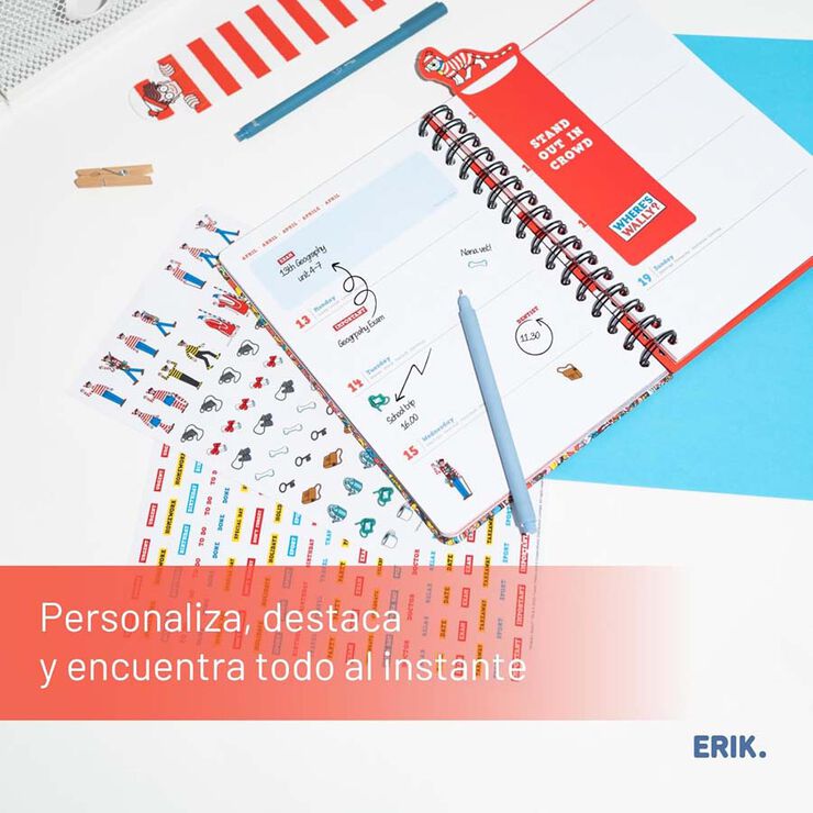 Agenda escolar Erik A5 setm/vista multilingüe 2025-26 Wally