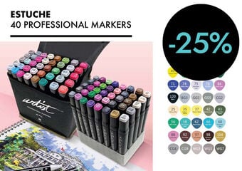 Estoig 40 Retoladors professionals Roymart Artist