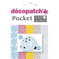 Papel Décopatch Pocket Collection núm.19 5 hojas