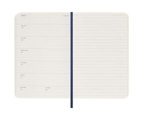 Agenda Moleskine 18 meses sem/vista P tapa blanda azul