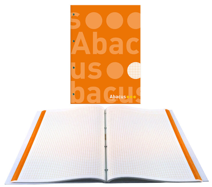Notebook1 enquadernat Abacus A4 5x5 70g 100 fulls taronja