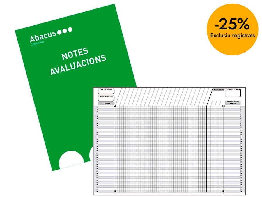 Cuaderno de Notas Evaluaciones Abacus A5 catal&aacute;n