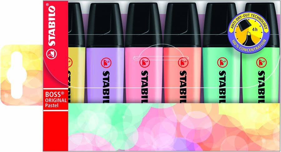 Marcador fluorescente Stabilo Boss pastel 6 colores