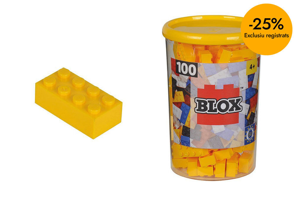 Joc de construcci&oacute; Goula Blox-pot 100 blocs groc
