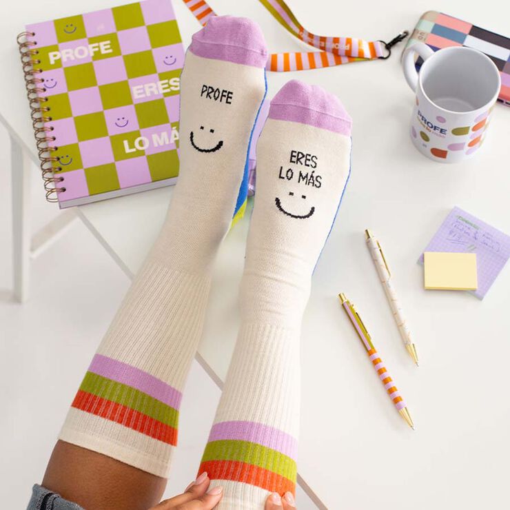 Kit Taza + Calcetines UO ''Profe eres lo más'' talla 36-41