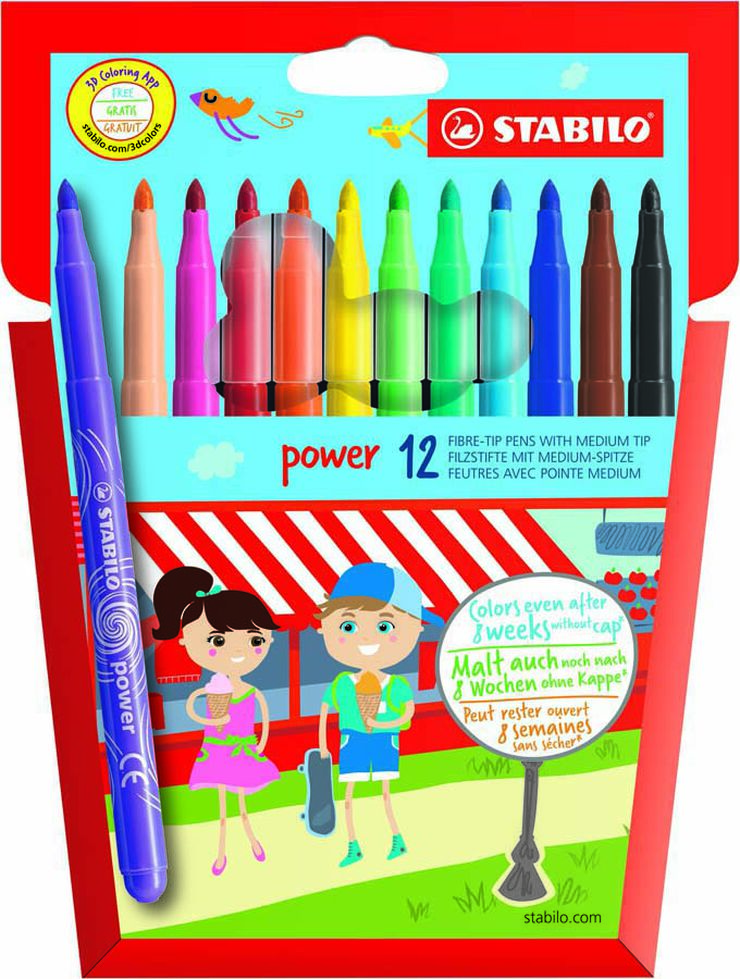 Retolador Stabilo Power 12 colors