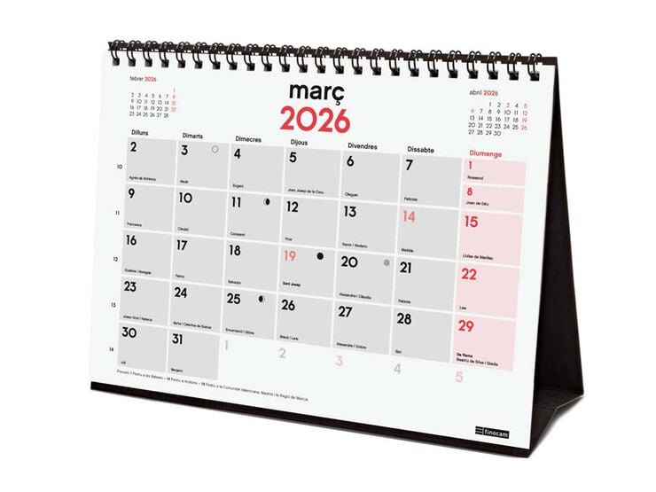 Calendario sobremesa Finocam Escribir S 2026 catalán