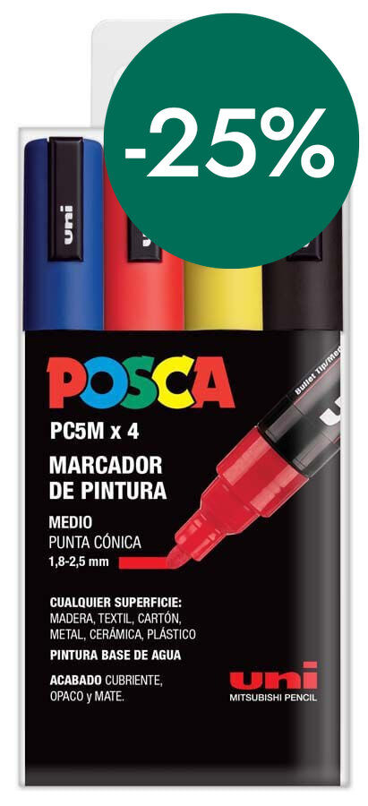 Rotuladores Posca PC-5M 1,8-2,5mm Basic 4 colores