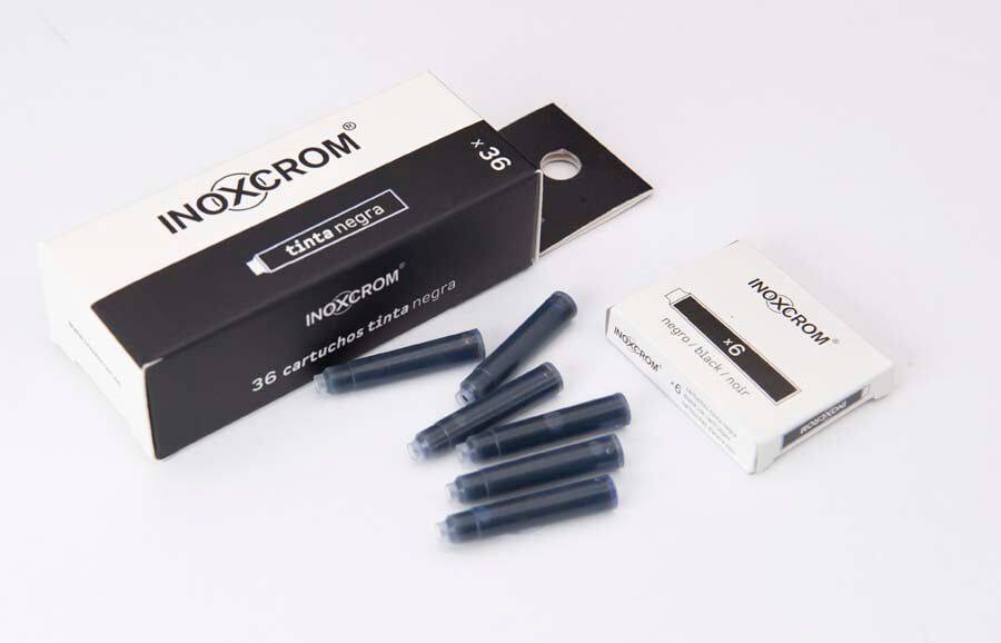Cartucho Pluma Inoxcrom negro 36u