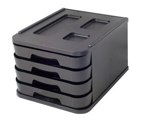 M&oacute;dulo 4 cajones Abacus 5cm negro