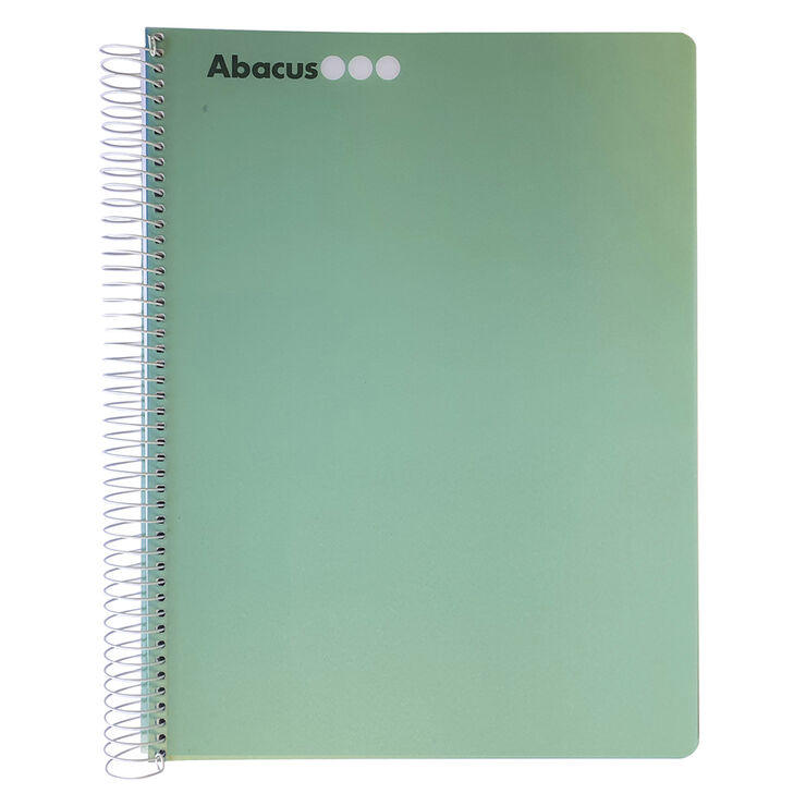 Notebook Abacus A4 Tapa de Polipropileno 120 Hojas Cuadriculado 5 &times; 5 Menta