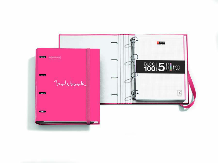 Carpebloc Emotions Miquelrius amb recanvi A4 4 anelles corall