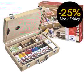 Caixa acrílics Van Gogh maletí fusta