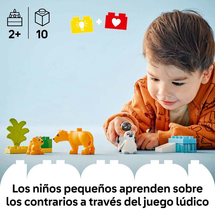 LEGO® DUPLO Town Familias de la Fauna Salvaje: Pingüinos y Leones 10442