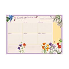 Planificador Semanal A4 Kokonote Botanical Wild Flowers Castellano