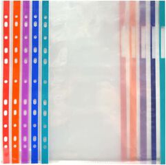 Funda/Bolsa multitaladro A4 Cristal margen color 10u