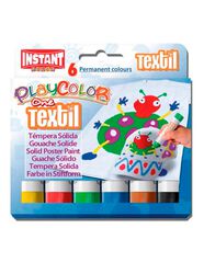 T&eacute;mpera Playcolor One Textil 6u + ploma Misha