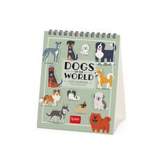 Calendario Legami 12x14,5 Sobremesa Dogs World Multiling&uuml;e 2027