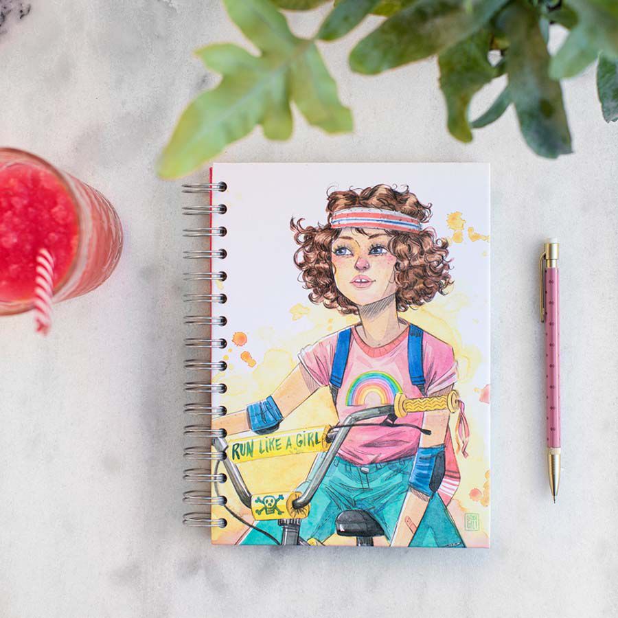 Libreta espiral A5 Esther Gili Run Like A Girl