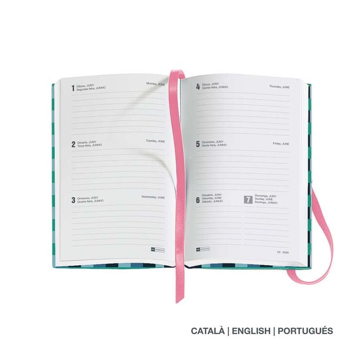 Agenda Miquelrius Passport 9x14 sem/vista catalán 2026 Color Block