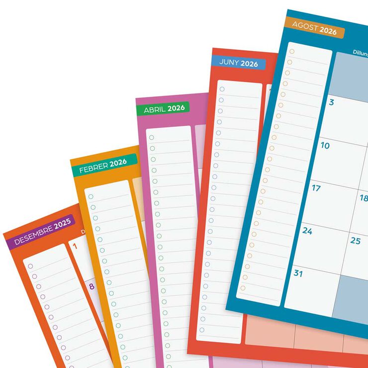 Agenda Finocam escolar Cosmo 1/4  día/pág cat 2025-26 iris