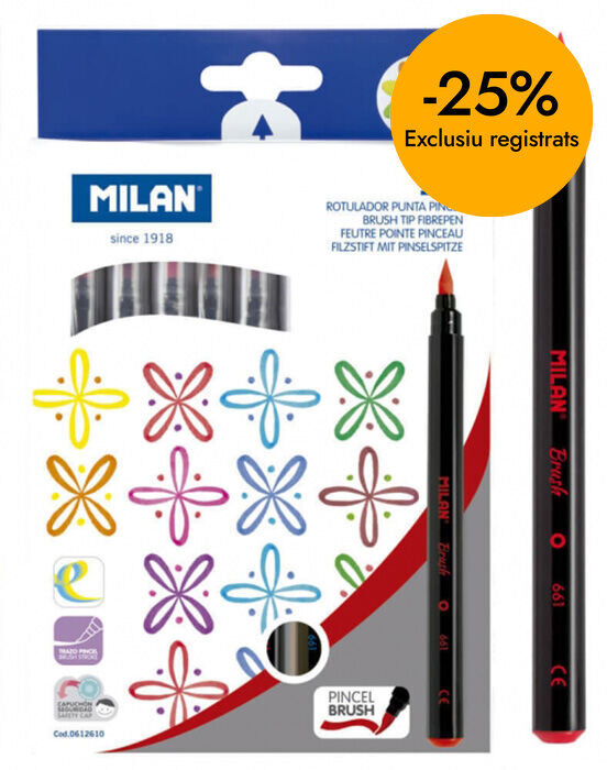 Rotuladores Pincel Milan 10 colores