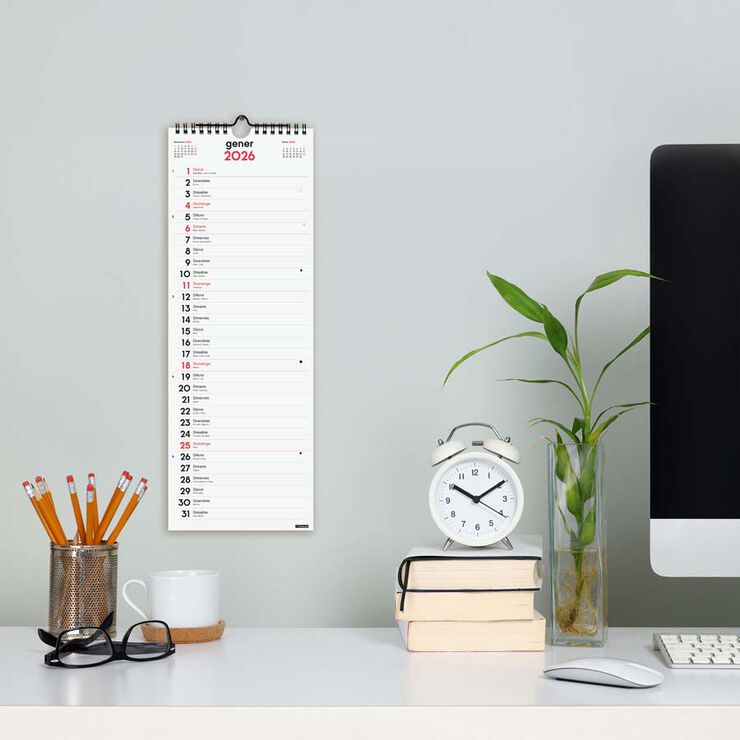 Calendario pared Finocam Escribir Largo L 2026 catalán