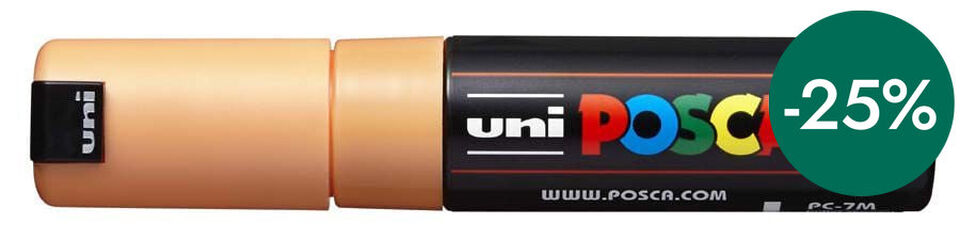 Rotulador Posca PC-7M 4,5-5,5mm naranja claro