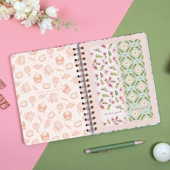 Agenda Finocam Flower Journal Semana Vista Horizontal 2027 Catal&aacute;n Rosa