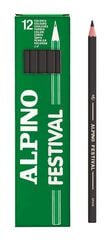 L&aacute;pices de colores Alpino Festival negro 12u