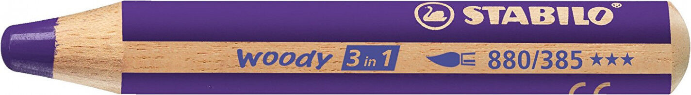 Llapis aquarel&middot;lable Stabilo Woody lila 5u