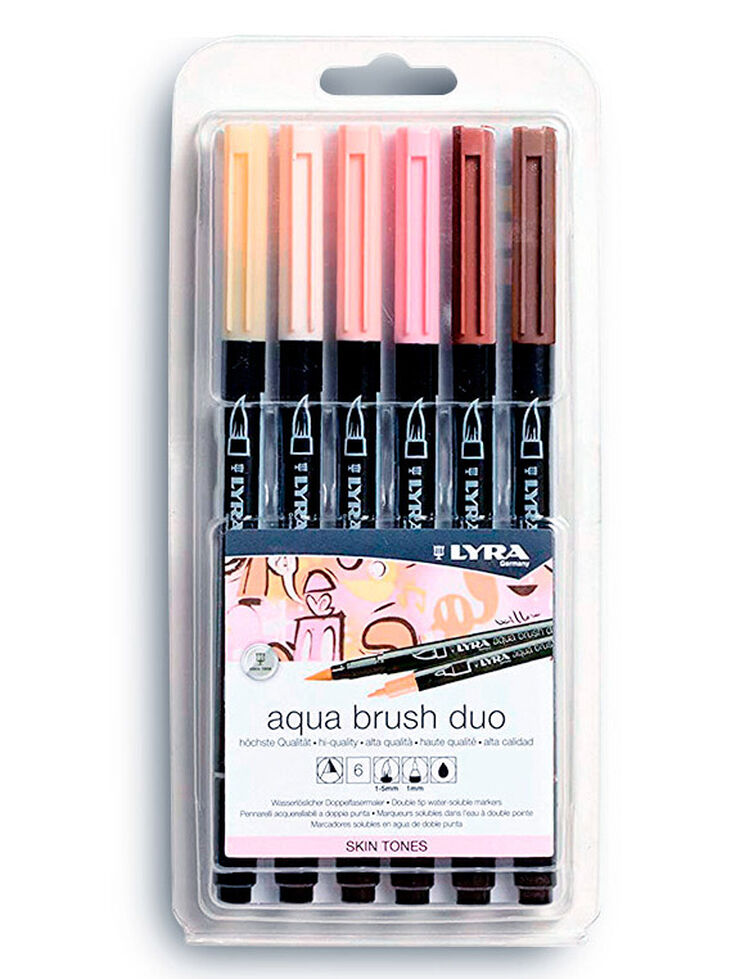 Rotulador Lyra Aqua Brush Duo grises 6 colores Rotulador Lyra Aqua Brush Duo grises 6 colores