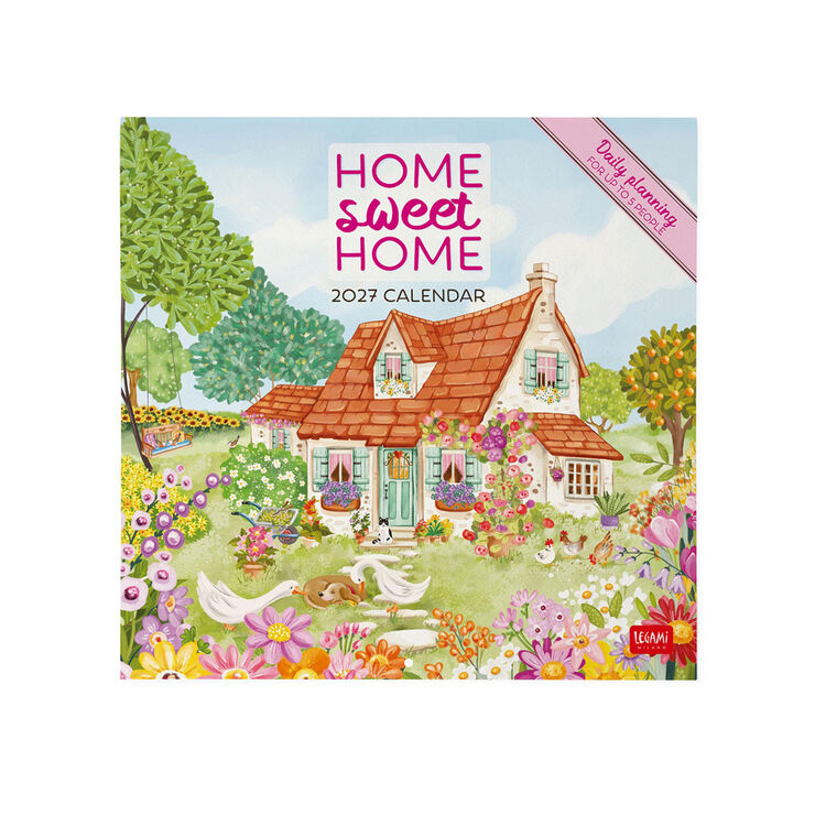 Calendario Legami 30x29 Pared Home Sweet Multiling&uuml;e 2027