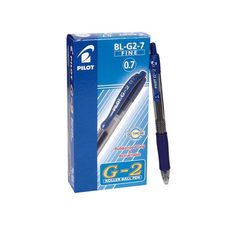 Bolígrafos Pilot G-2 azul 12u