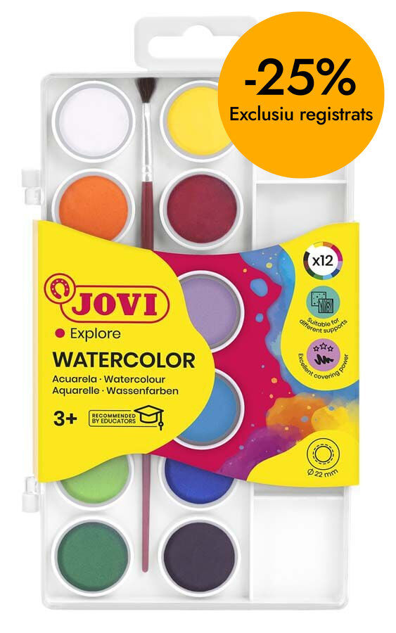 Acuarelas Jovi 12 colores