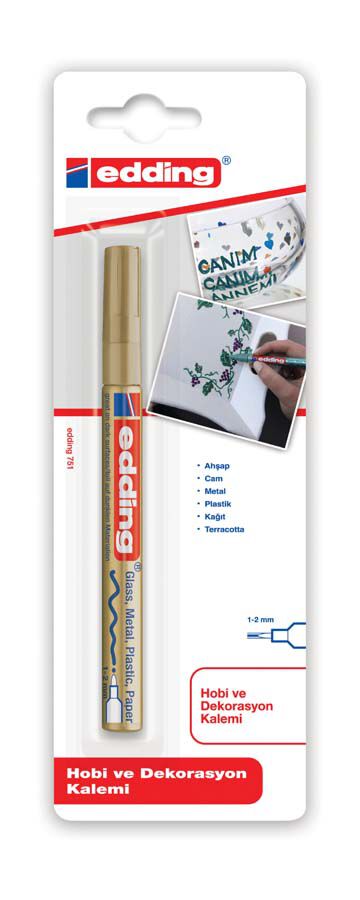 Rotulador permanente Edding 751 oro