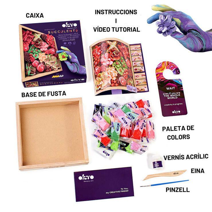 Marc fusta DIY Oktoclay Succulents Passion